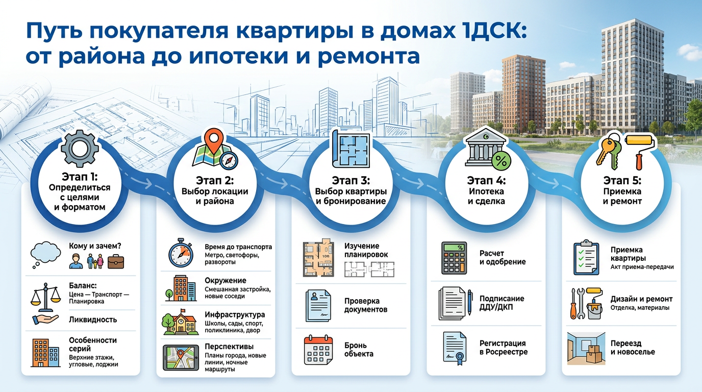 Путь покупателя квартиры в домах 1ДСК